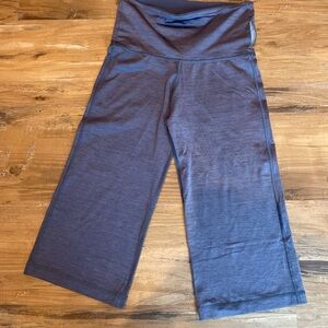lululemon athletica Yoga Cropped Casual Wide-Leg Pants in Purple